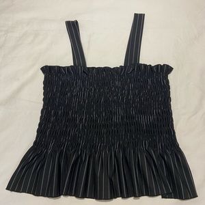 Black and White cinched in tank top